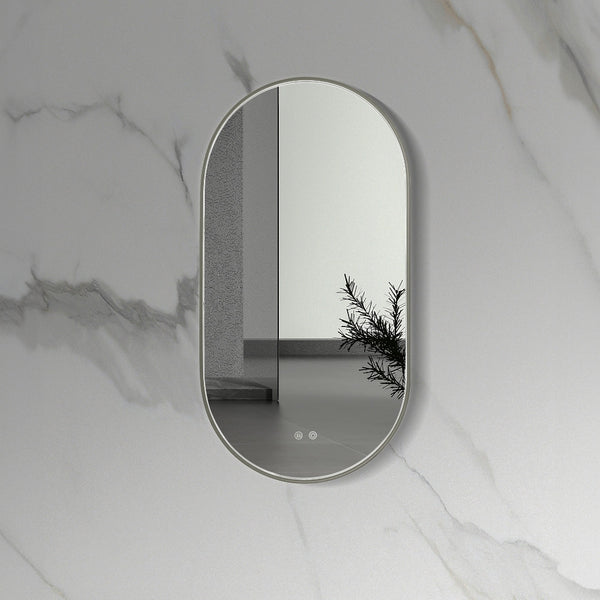Aloni Avalo Spiegel Ovaal | 50x100cm | Gunmetal