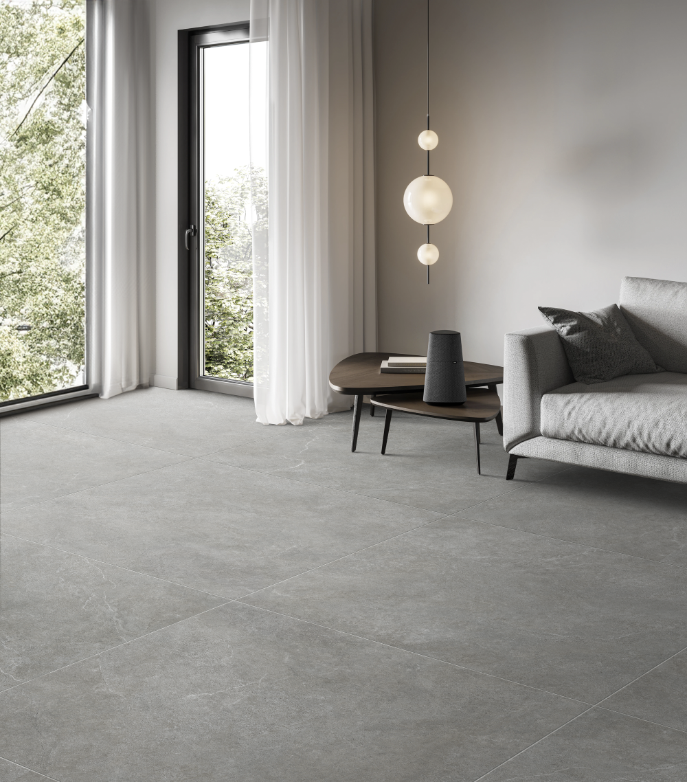 Vloer- en wandtegel Realstone Grey 80x80 rett - foto 3