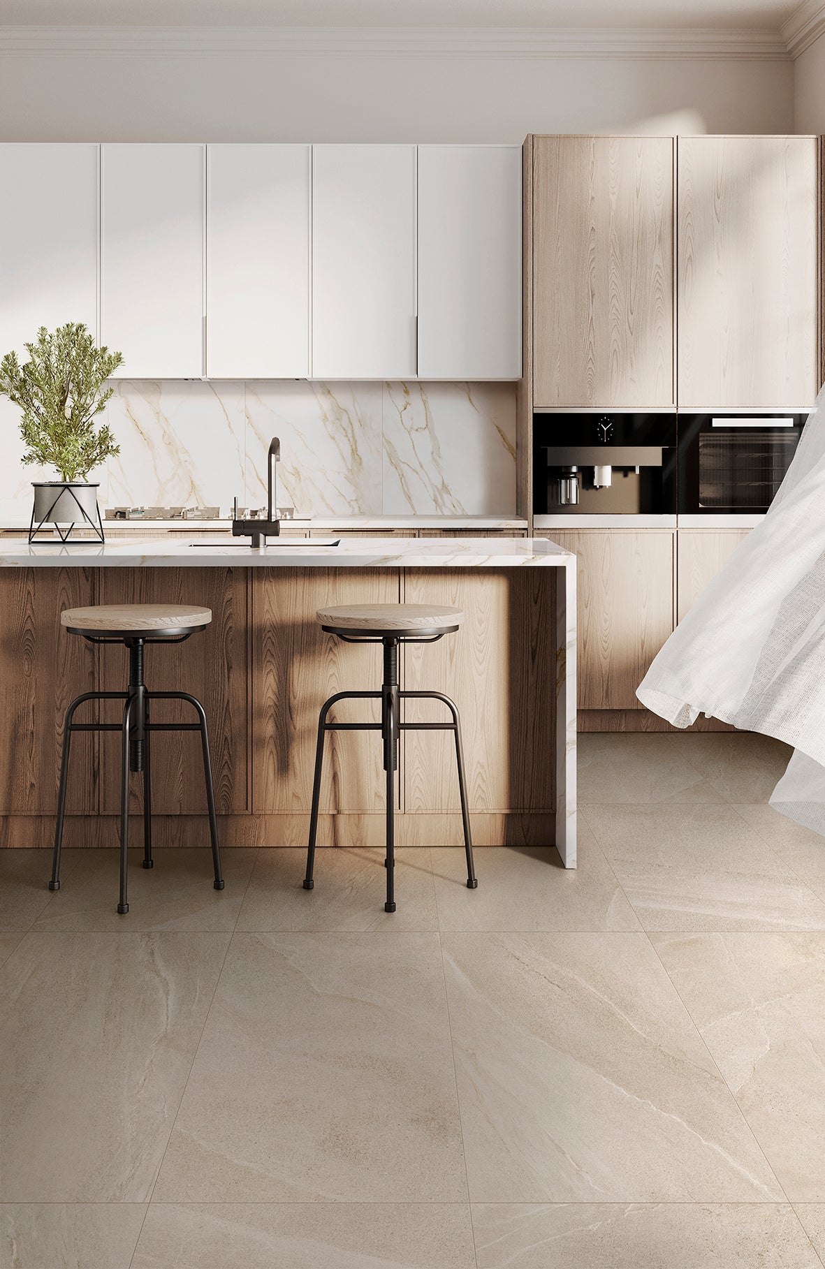 Vloer- en wandtegel Burlington Sand 60x60 rett - foto 2