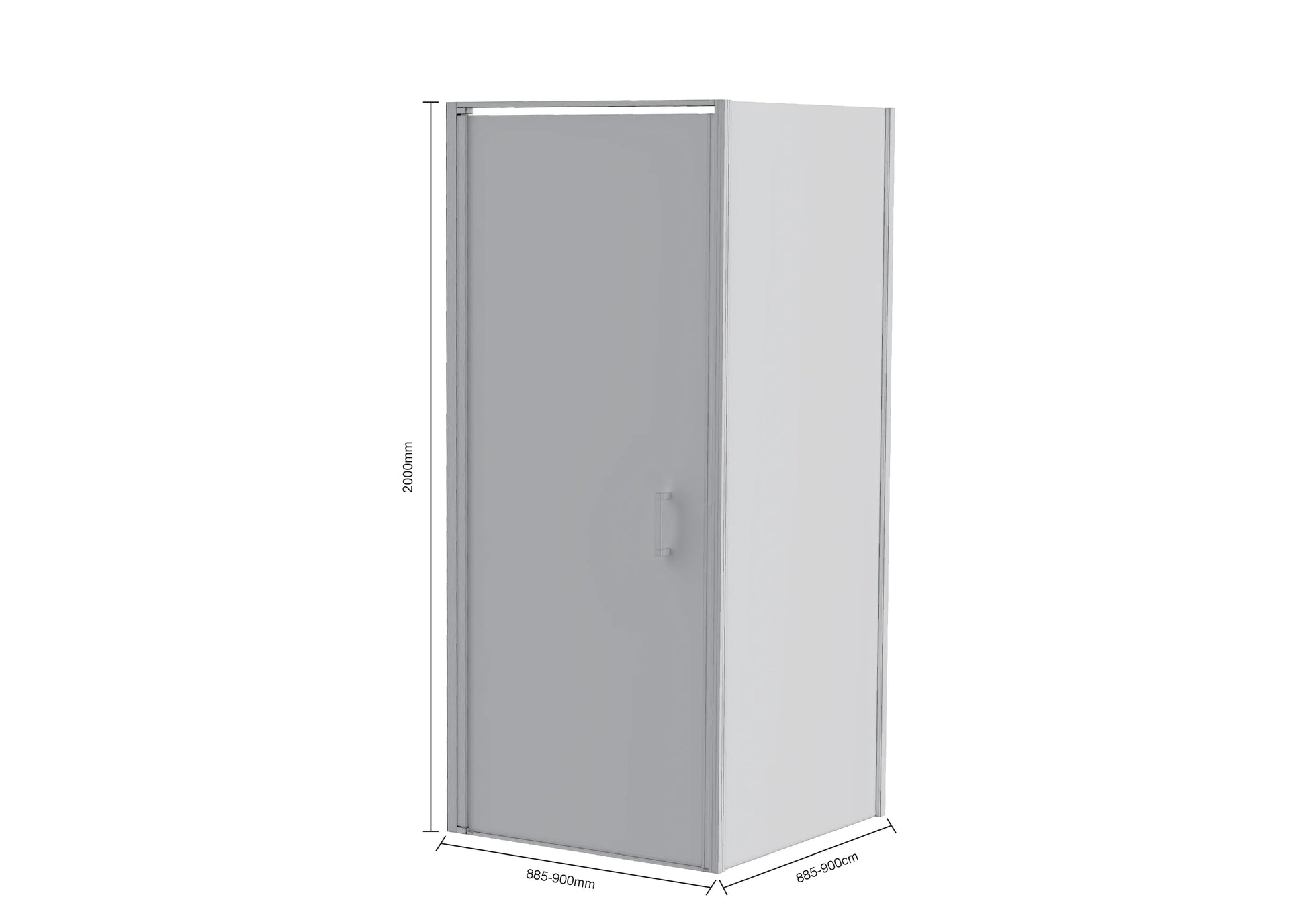 Douchecabine Vela - 90x200cm - Smoked Glass - Zwart - WDtegels