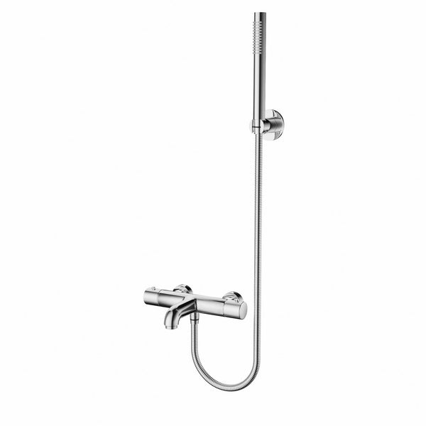 Aloni Grifo mezclador de bañera y ducha | 150cm | Termostático con manguera de ducha | Cromo
