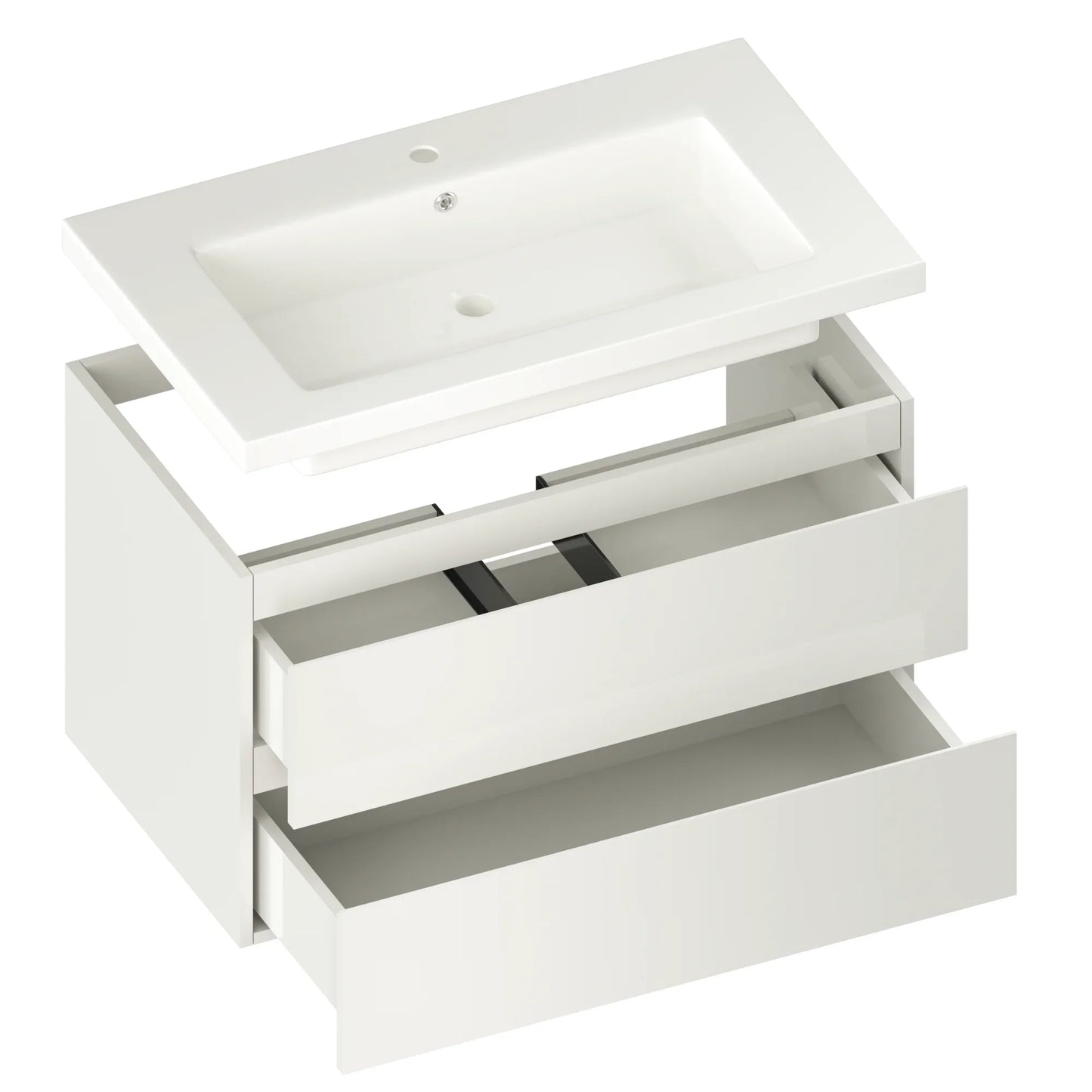 Sova bathroom furniture - 80cm - White - White washbasin