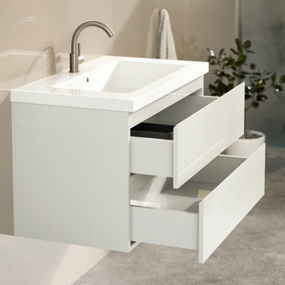 Sova bathroom furniture - 80cm - White - White washbasin