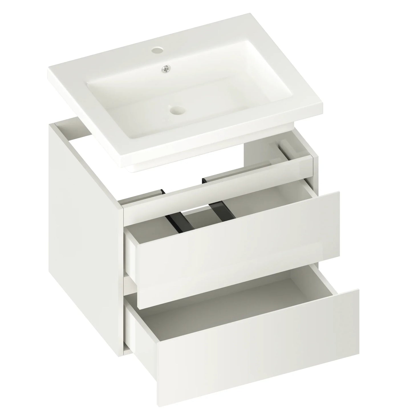 Karo bathroom furniture - 60cm - White - White washbasin