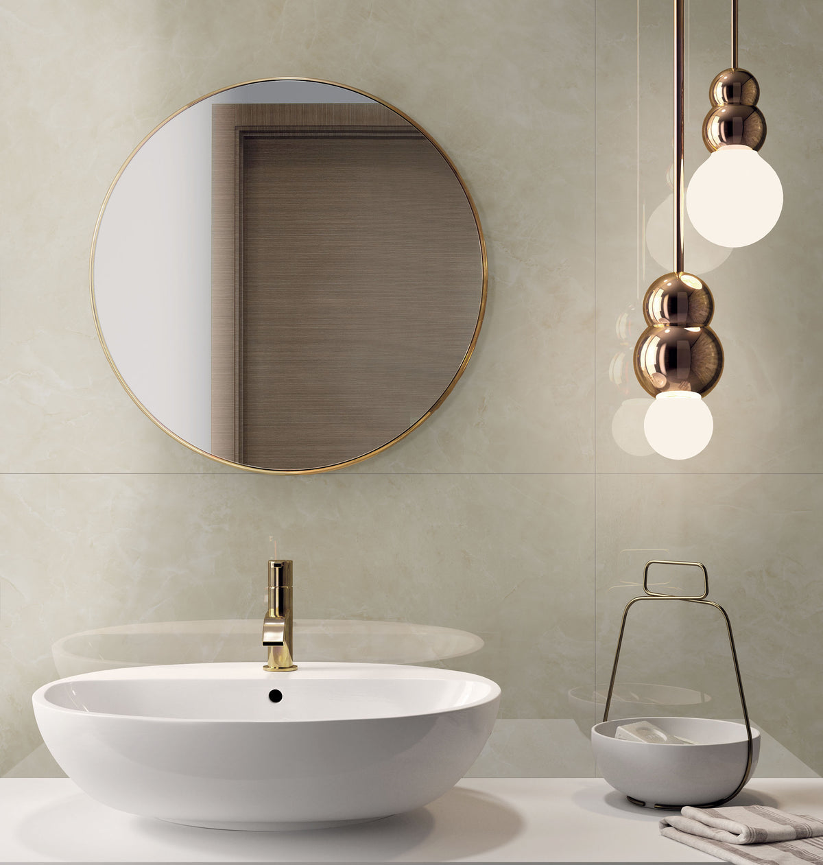 Vloer- en wandtegel Divina Crema gepolijst 60x60 rett - foto 5