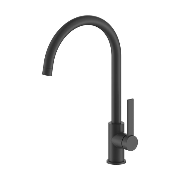 Grifo de cocina Aloni Edge | Caño Giratorio | Negro Mate