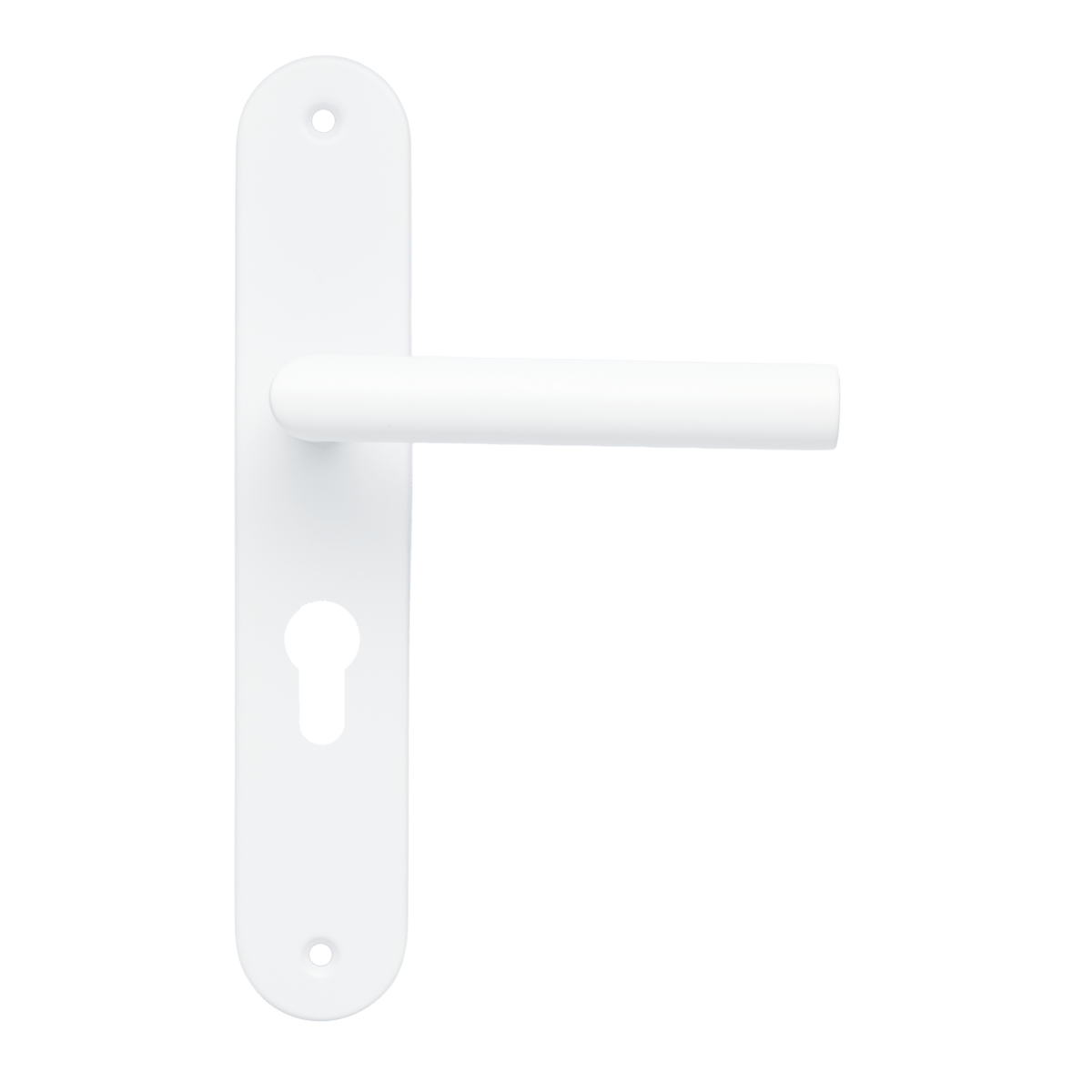 Deurklink Lucano in wit met cilindergat 55 mm