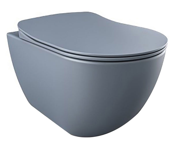 Designer Wall-Hung WC | Bidet | Matt Basalt