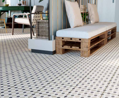 Vloertegel Cemento Decor Firenze Grey 45x45