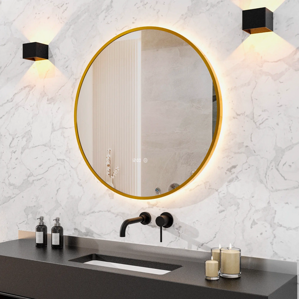 Bathroom mirror - 80 cm - Gold Frame