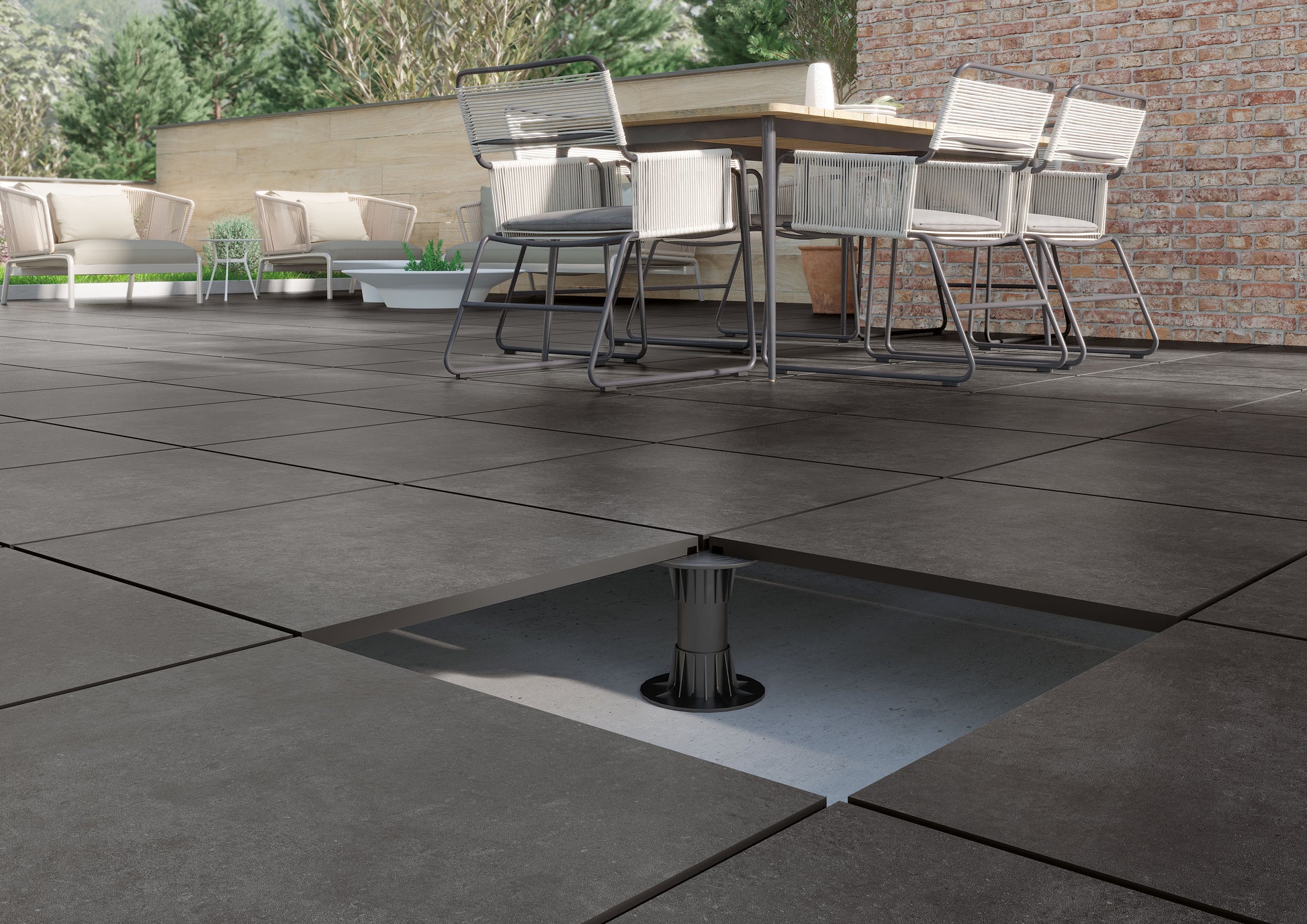 Terrastegel Nexus Antracite 60x120 rett 20mm