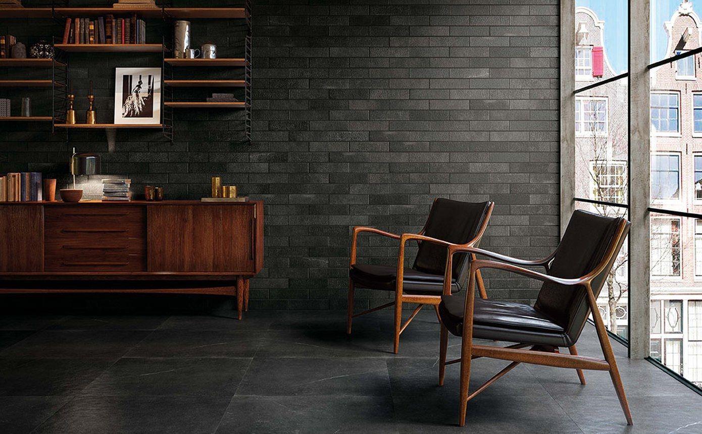 Azulejo de pared Maku oscuro 7,5x30