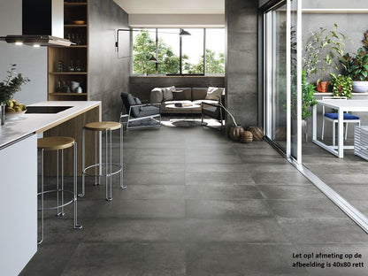 Grafton Anthracite 80x80 rett floor tiles / wall tiles