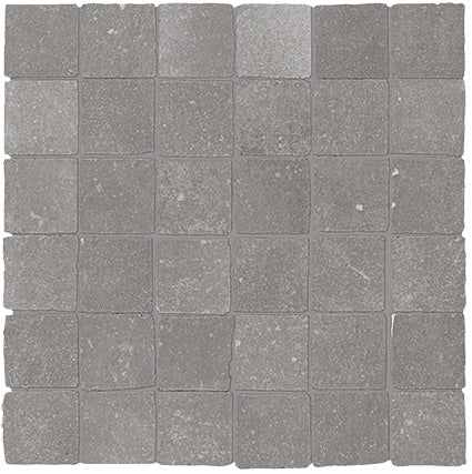 Maku Grey macro mosaic matt antique 5x5 on mesh