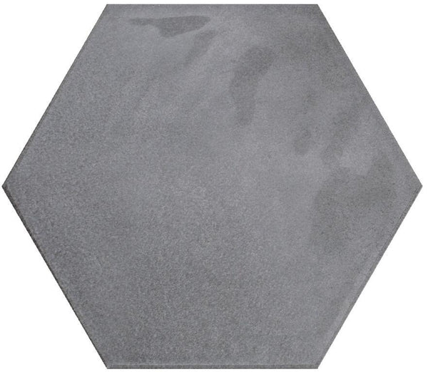 Wall tile Hexagon Moon Grey gloss 16x18