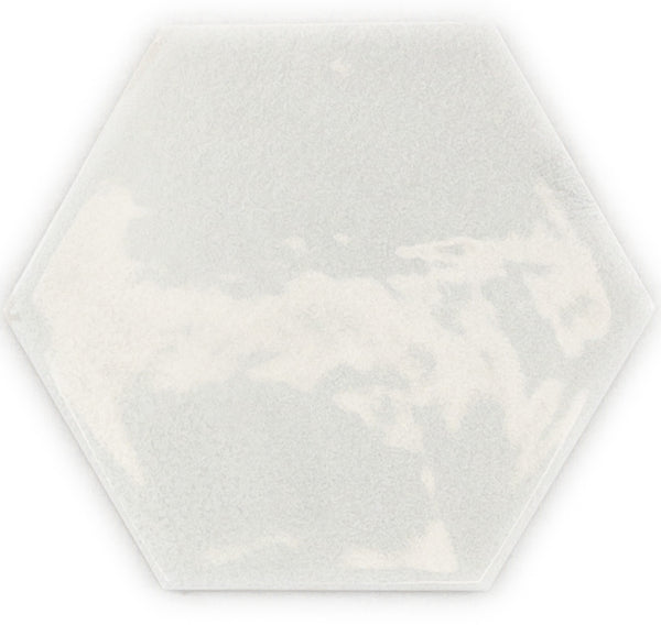 Wandtegel Hexagon Moon White glans 16x18
