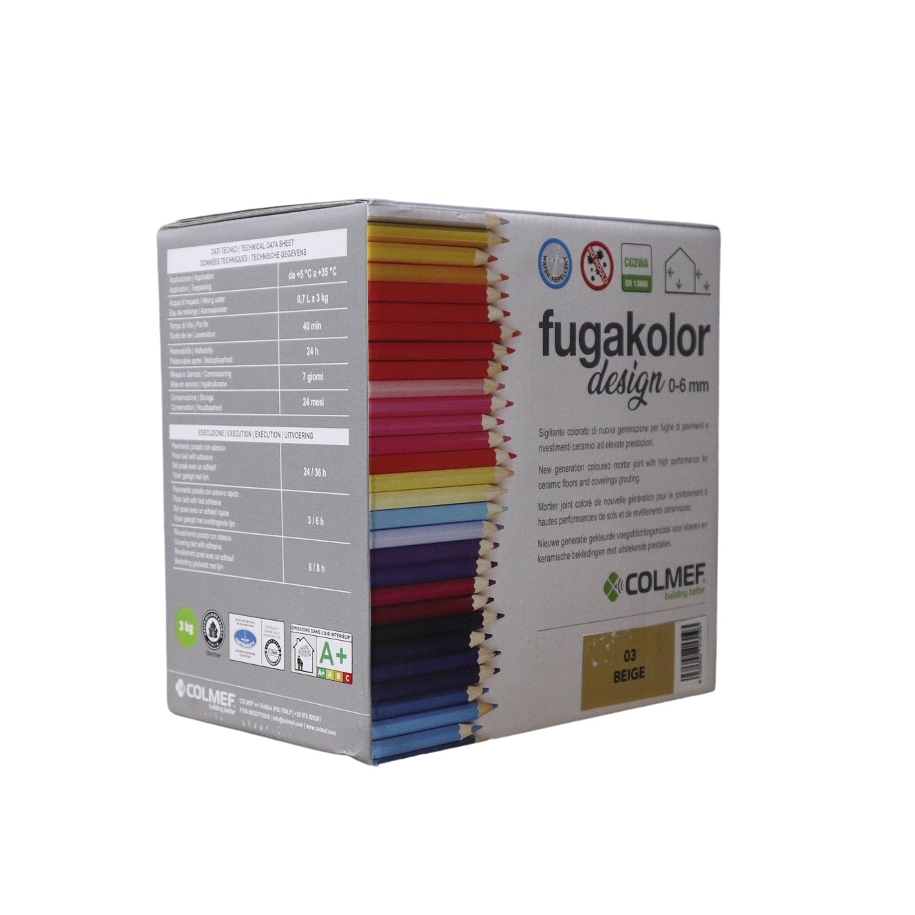 Voegmortel Colmef Flexibel Beige Nr. 03 3kg - WDtegels