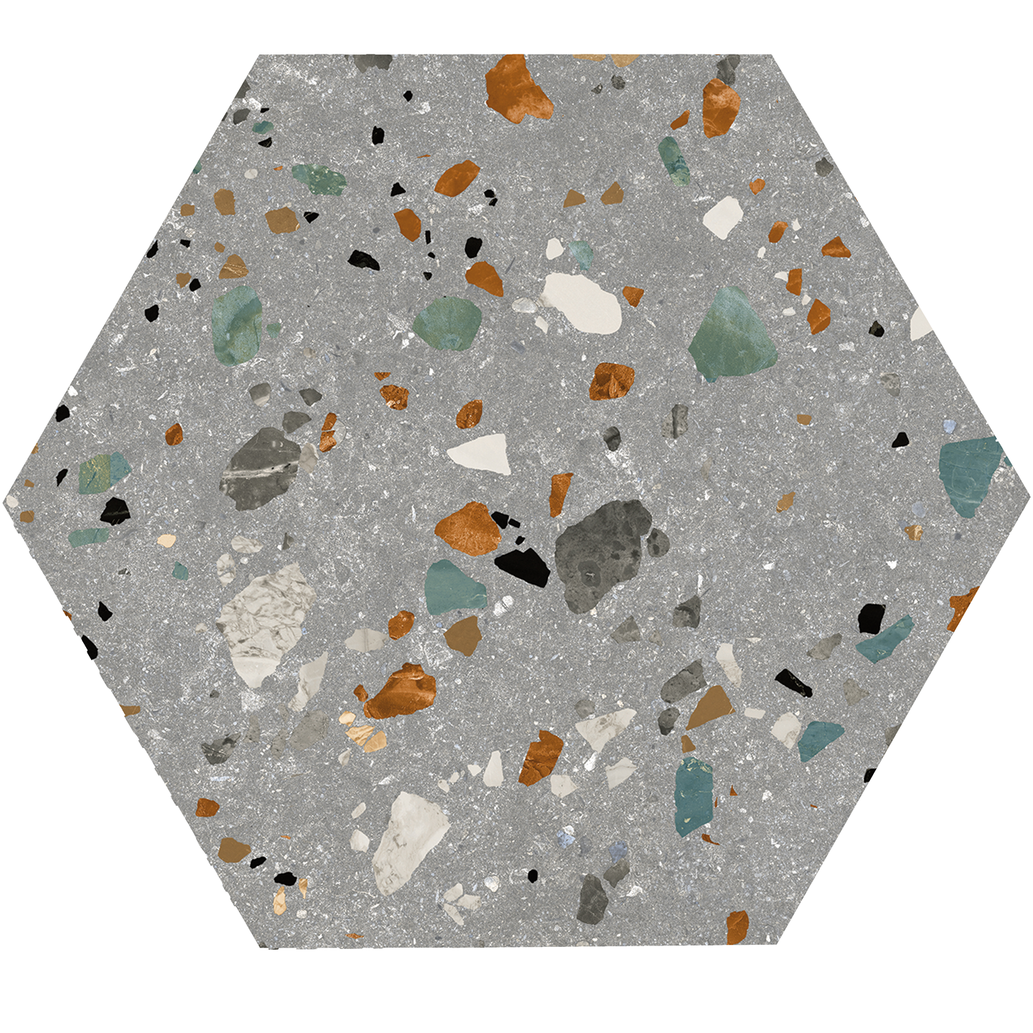 Vloertegel Gobi Grigio hexagon 20x24 - WDtegels
