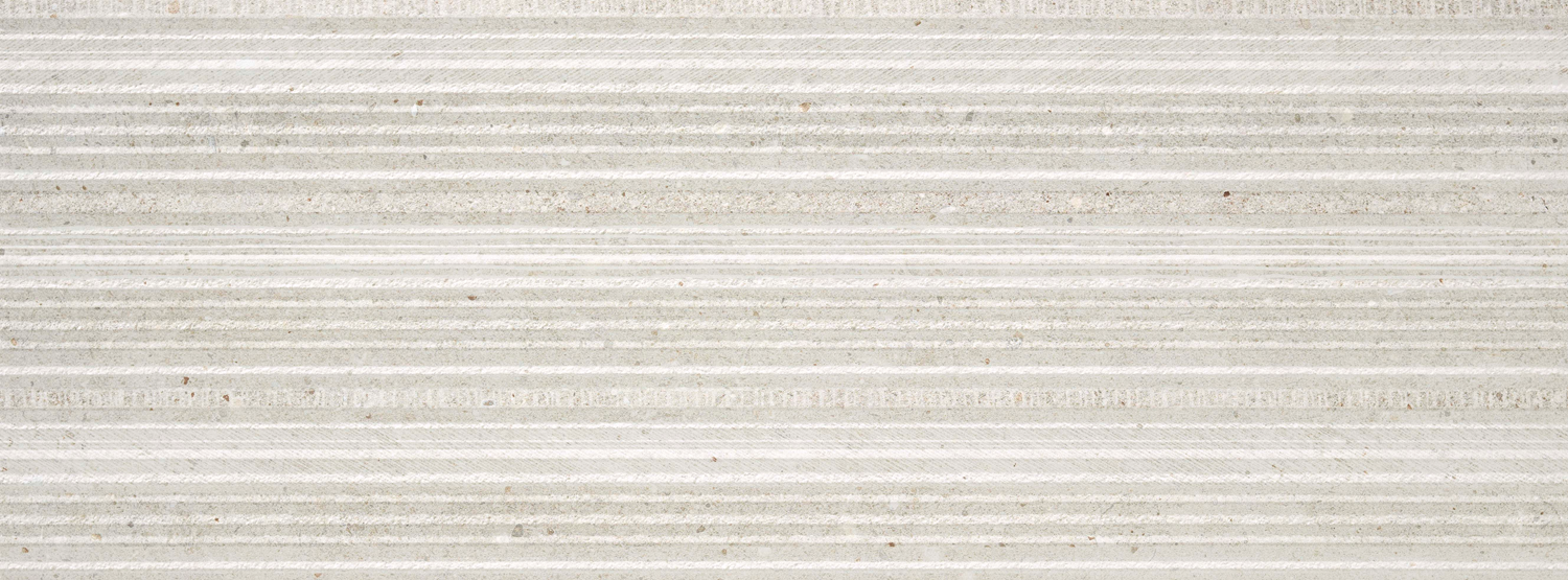 Wandtegel Glamstone light White relieve 33,3x90 rett - WDtegels