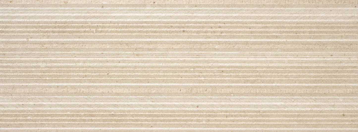 Wandtegel Glamstone light Beige relieve 33,3x90 rett - WDtegels