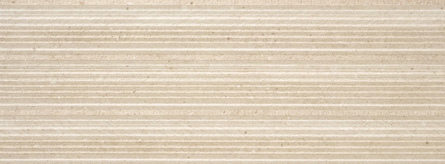 Wandtegel Glamstone light Beige relieve 33,3x90 rett - WDtegels