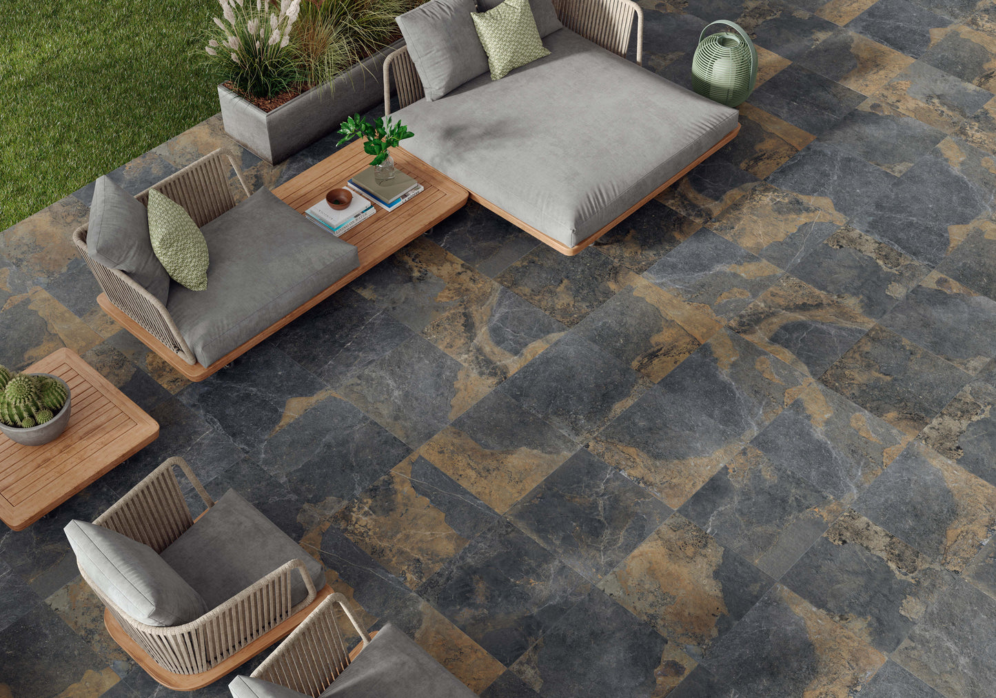 Terrastegel Strato Natural 60x60x2 rett