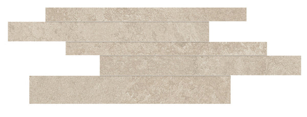 Mozaiektegel Impact Clay brick stroken op net van 29,5x60 rett