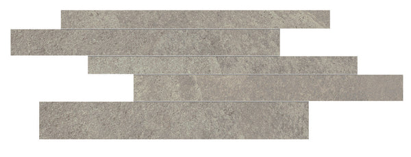 Mozaiektegel Impact Ash brick stroken op net van 29,5x60 rett