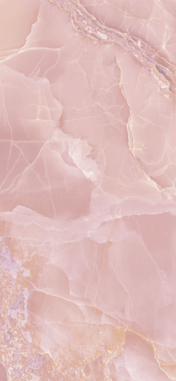 Onyx Rose polished slab 120x260 rectified