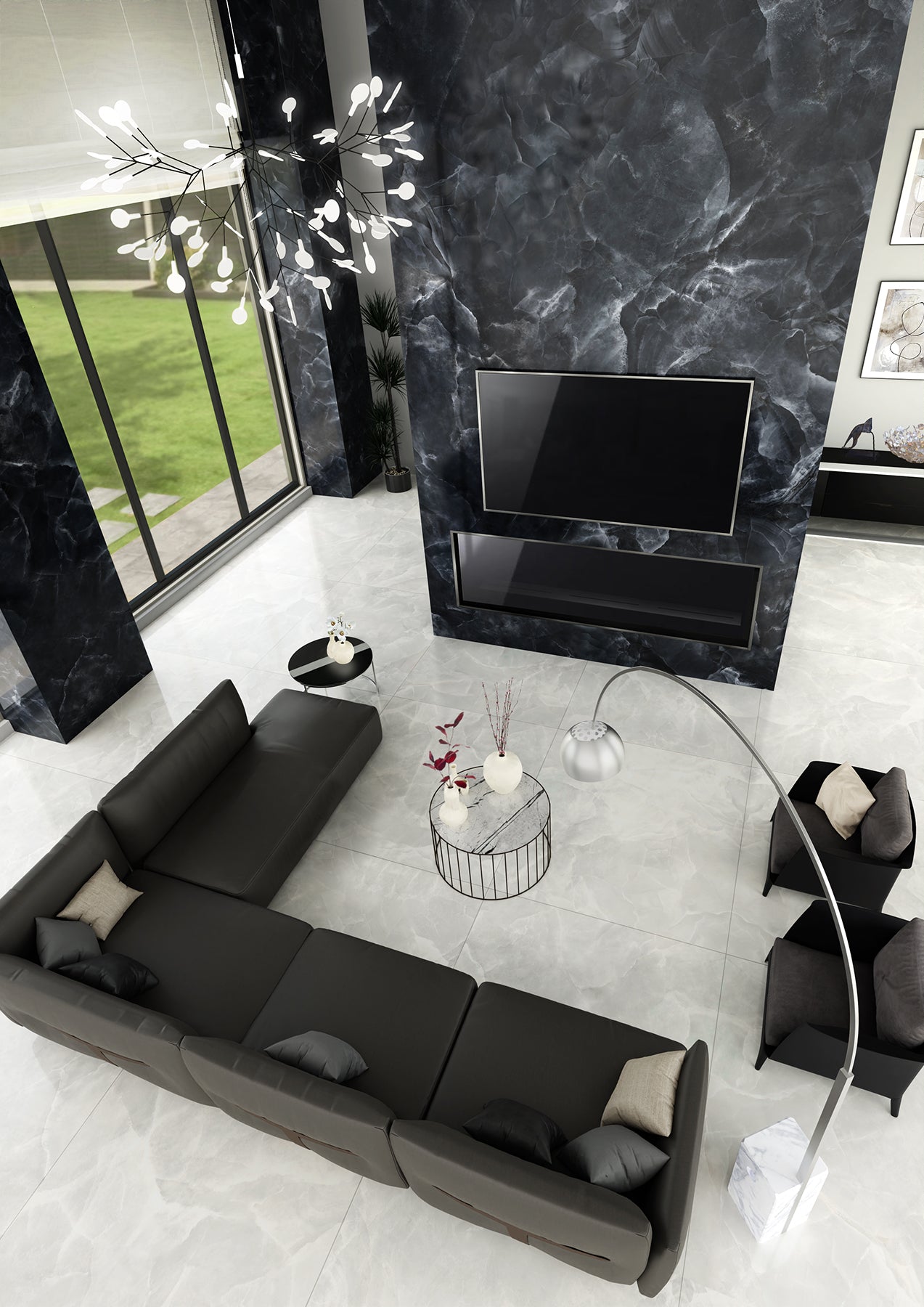Vloertegel Onyx ek Black pulido 60x60 rett - WDtegels