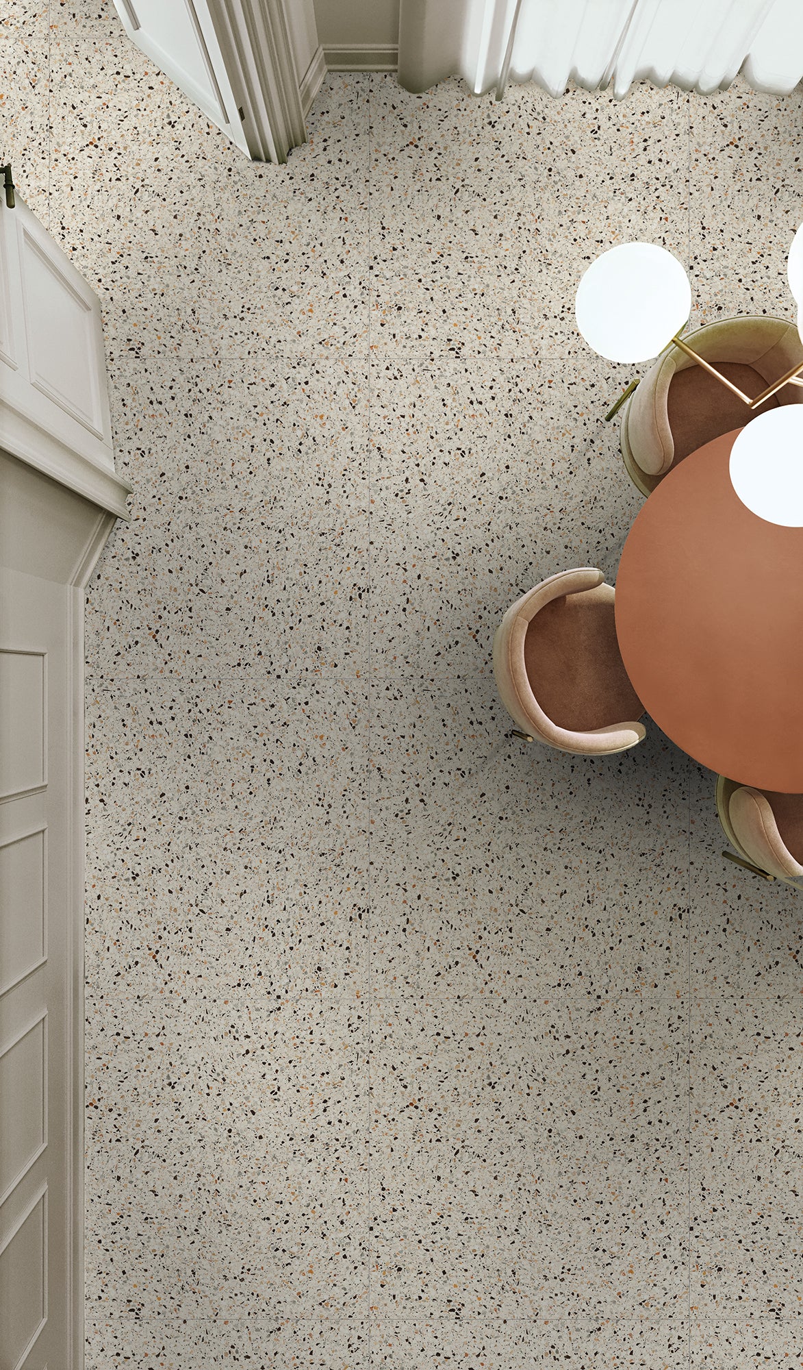 Vloertegel Medley terrazzo Cream 60x120 rett - WDtegels