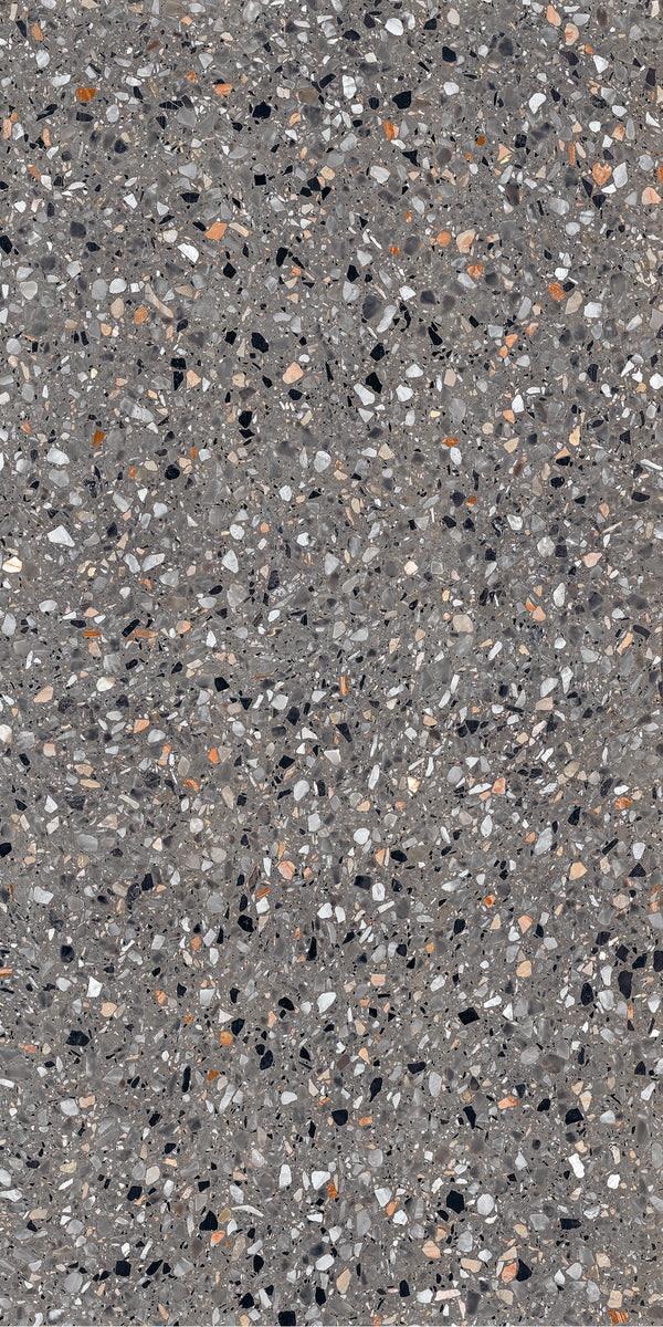 Floor tile Medley terrazzo Anthracite 60x120 rectified