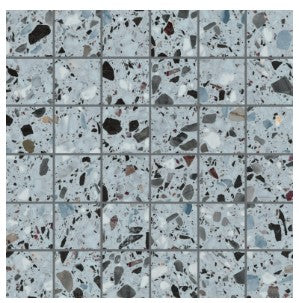 Mosaico de terrazo Sugar de 5x5 sobre malla de 30x30
