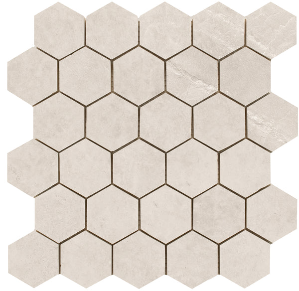 Statale Sand hexagon mozaiek op net van 26,3x27,4