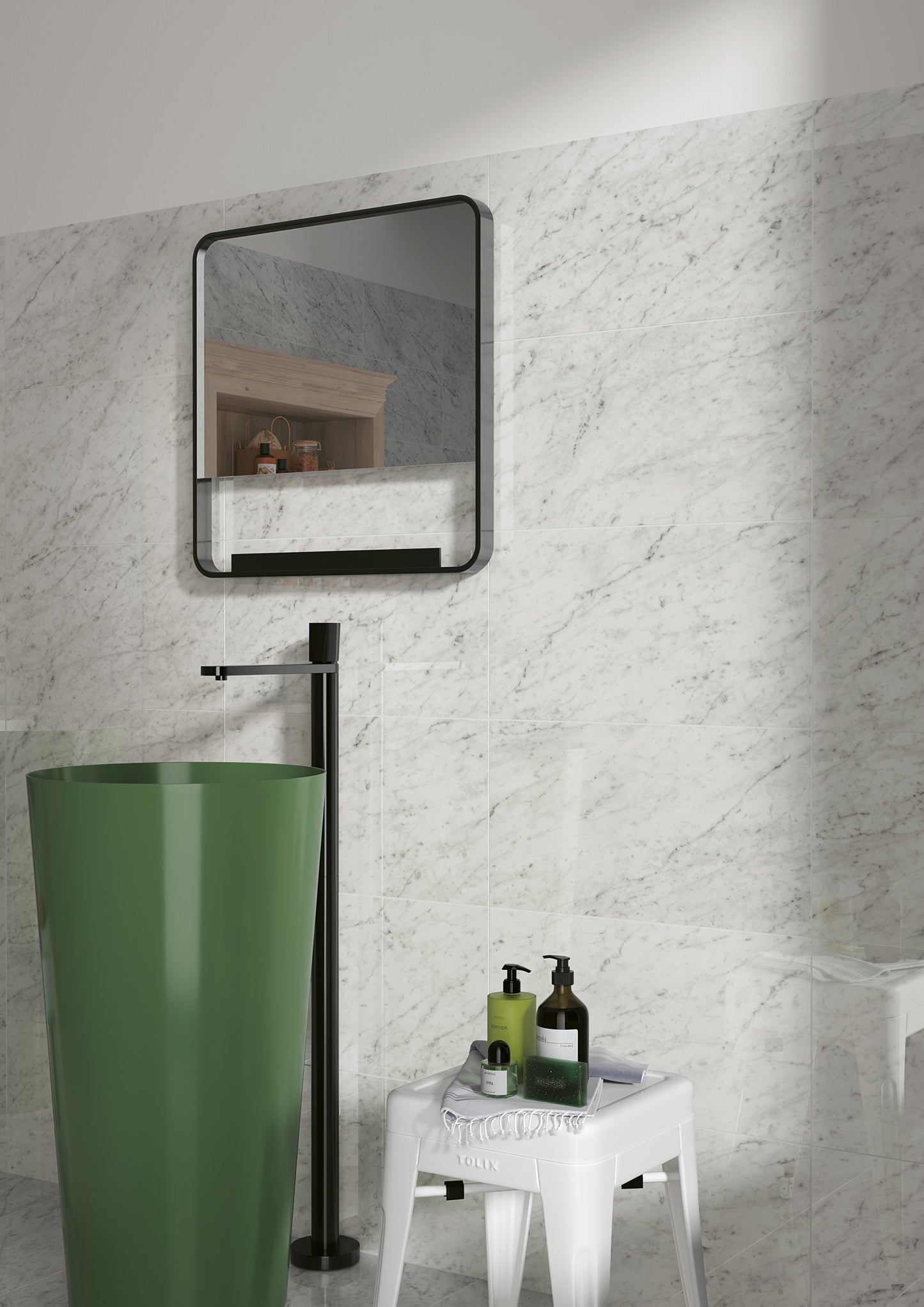 Exigo Carrara wandtegel gepolijst 30,5x56 rett - WDtegels