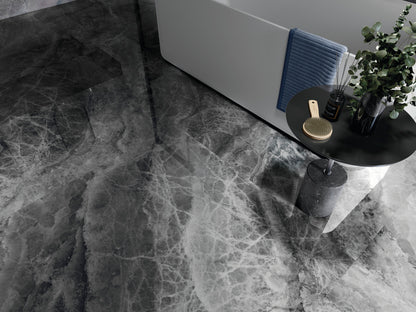 Vloertegel Lixium Black gepolijst 120x120 rett - WDtegels