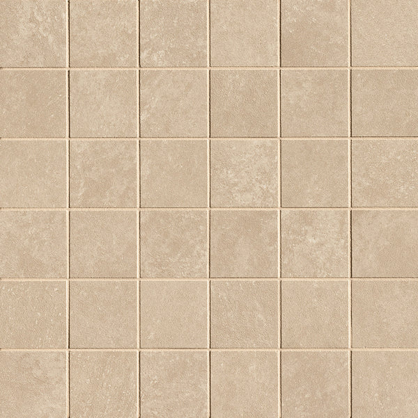 Nobu Beige macro mosaic 5x5 on 30x30 mesh