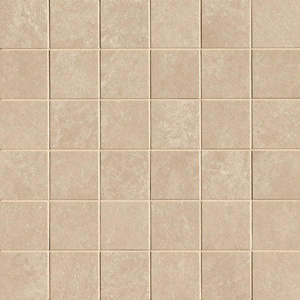 Nobu Beige macro mosaic 5x5 on 30x30 mesh