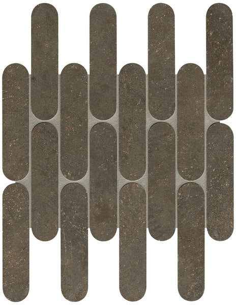 Nobu Cocoa curve mosaic 3.5x14.5 on net of 29x29.5