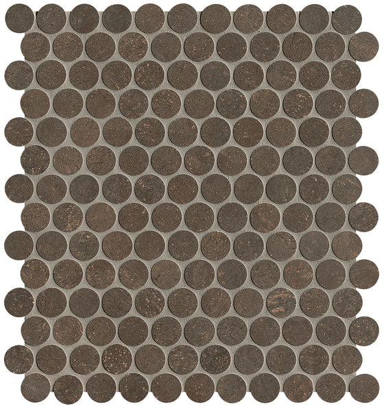 Nobu Cocoa round mosaic 2.2cm round on net of 29x32.5