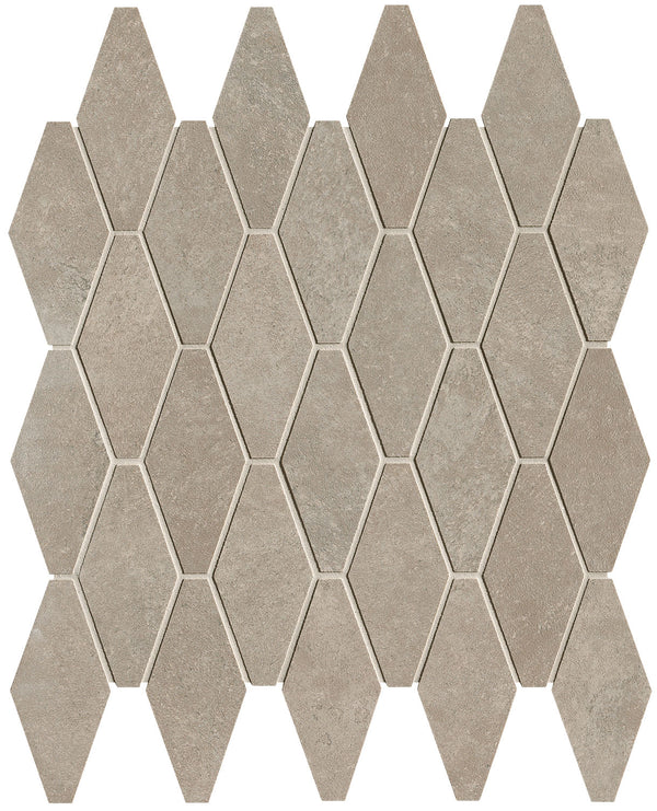 Nobu Grey rombi mosaico 5x11,5 rond op net van 31x35,5