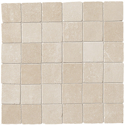 Maku Sand macro mosaic mat antiqued 5x5 on mesh