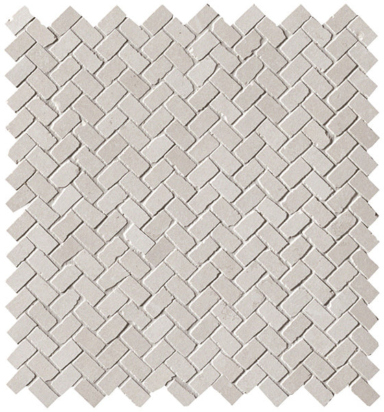 Maku Light mosaic spine matt antiqued 1.3x2.3 on mesh