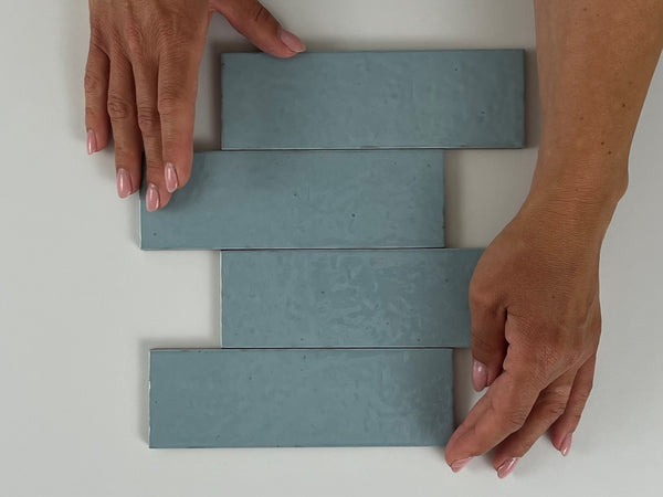 Wall tile Kalma Powder Blue 6x18.6 gloss