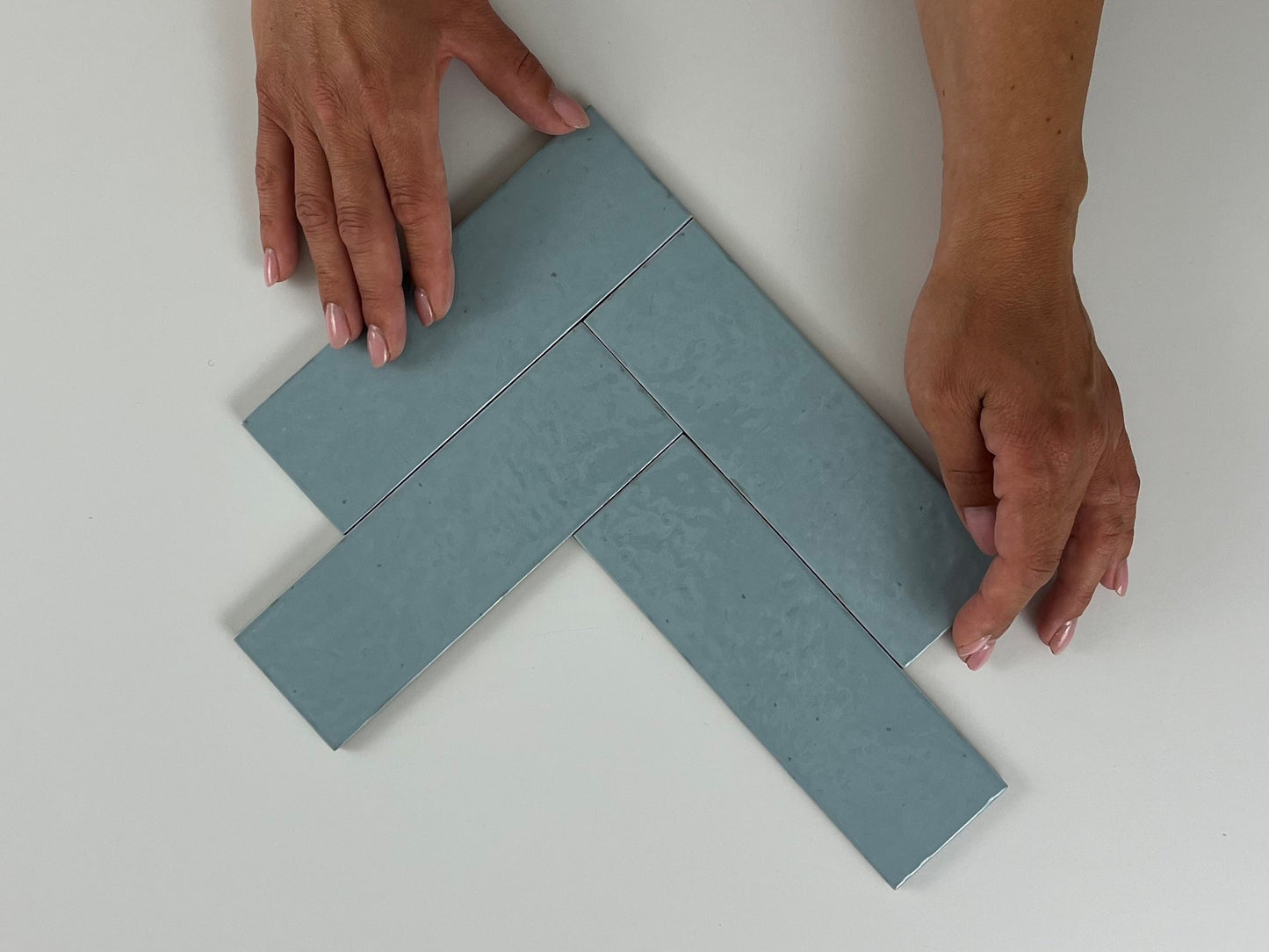 Kalma Powder Blue 6x18,6 glans - WDtegels