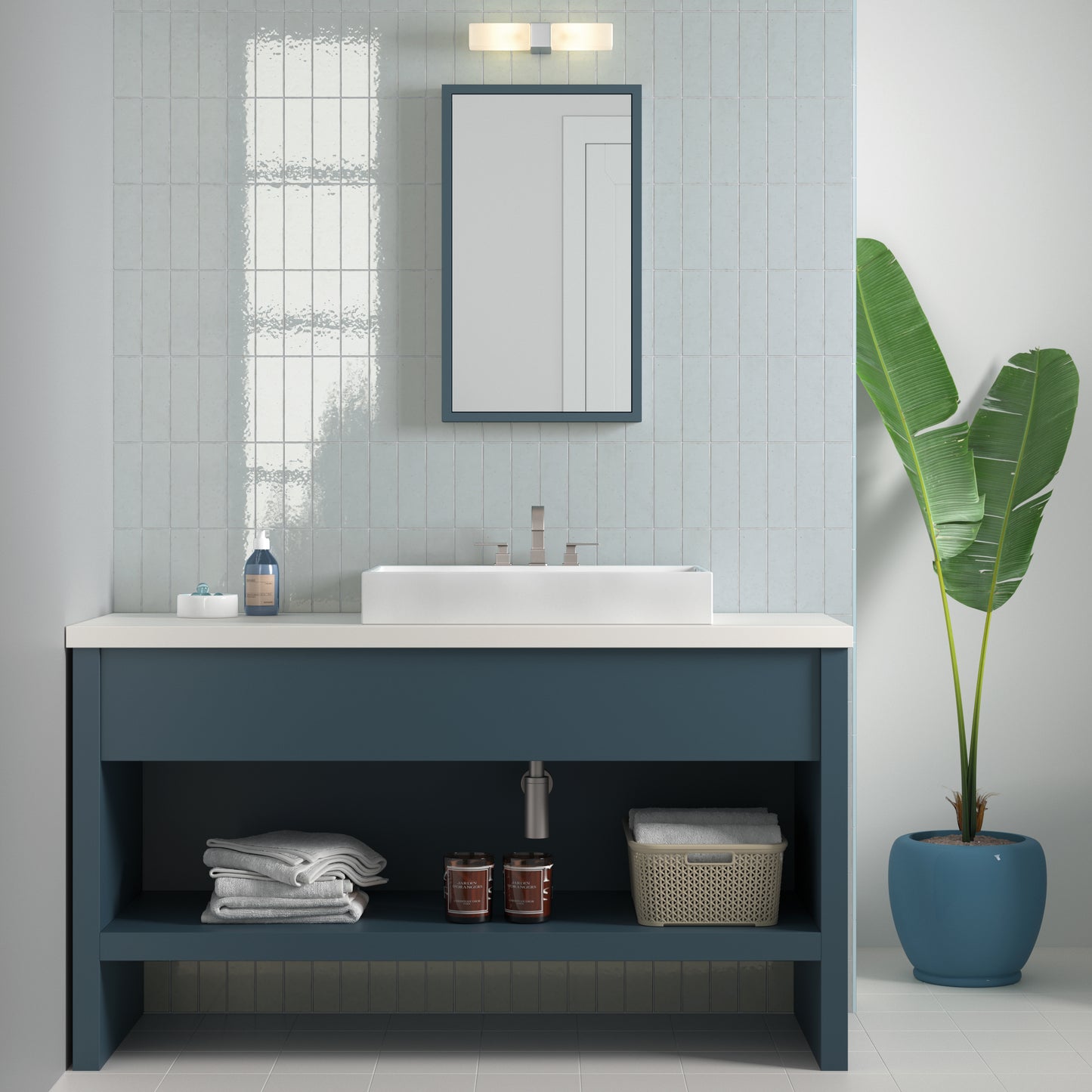 Kalma Powder Blue 6x18,6 glans - WDtegels
