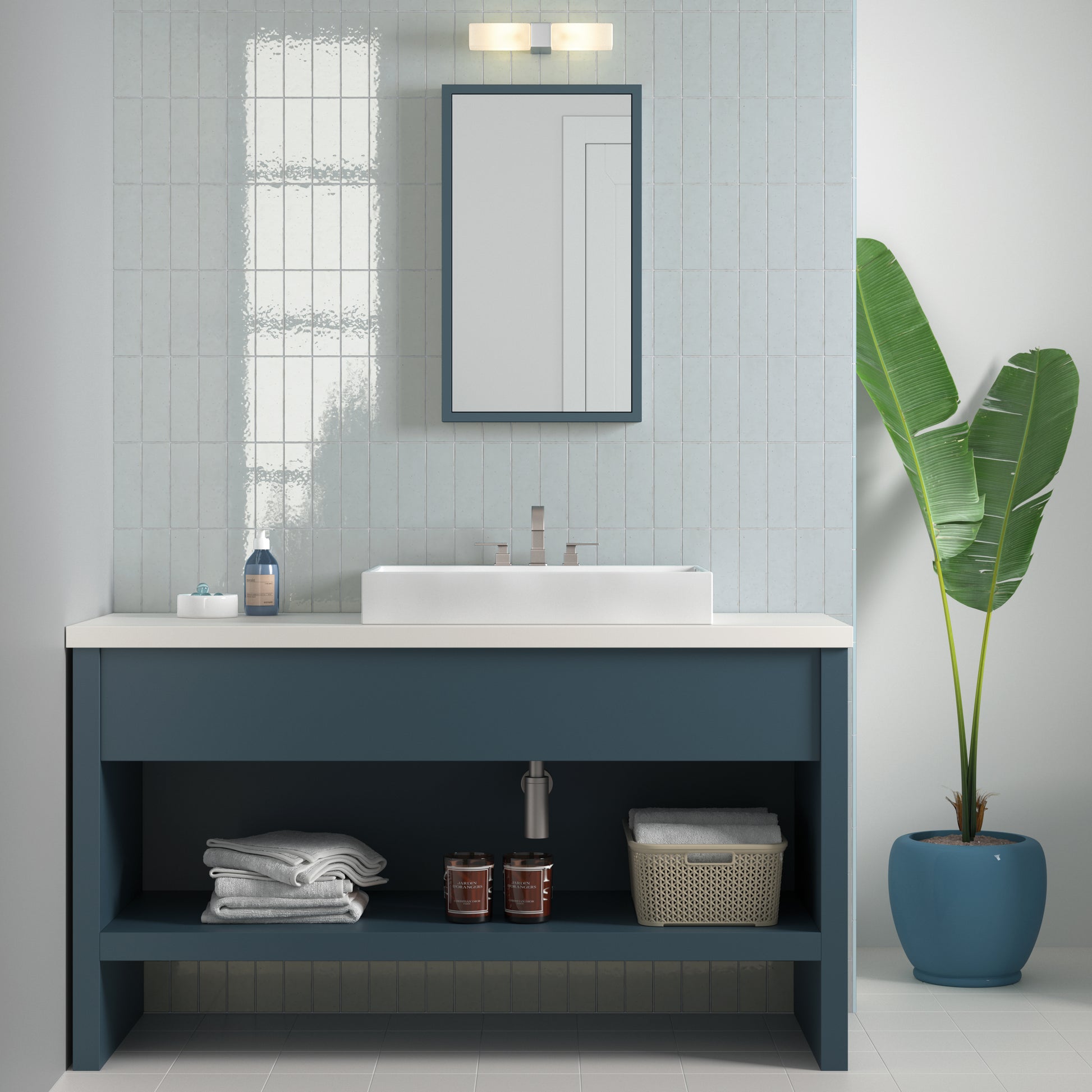 Kalma Powder Blue 6x18,6 glans - WDtegels