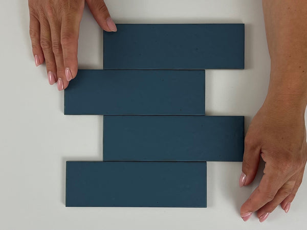 Wandtegel Kalma Deep Blue 6x18,6 mat