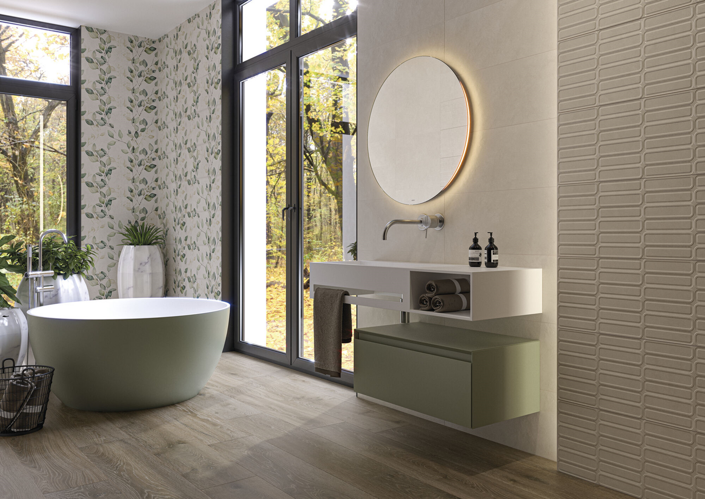 Alure Ivory Oval decor wandtegel 30x75 rett