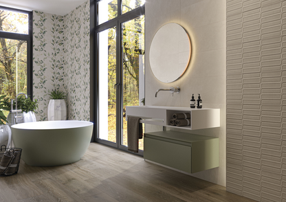 Alure Ivory Oval decor wandtegel 30x75 rett